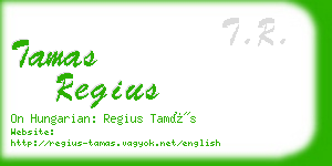 tamas regius business card